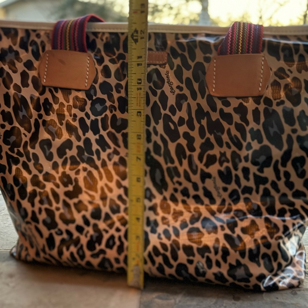 Consuela Blue Jag Zipper Tote | Leopard Print Travel & Beach Bag | Retired - Picture 5 of 17